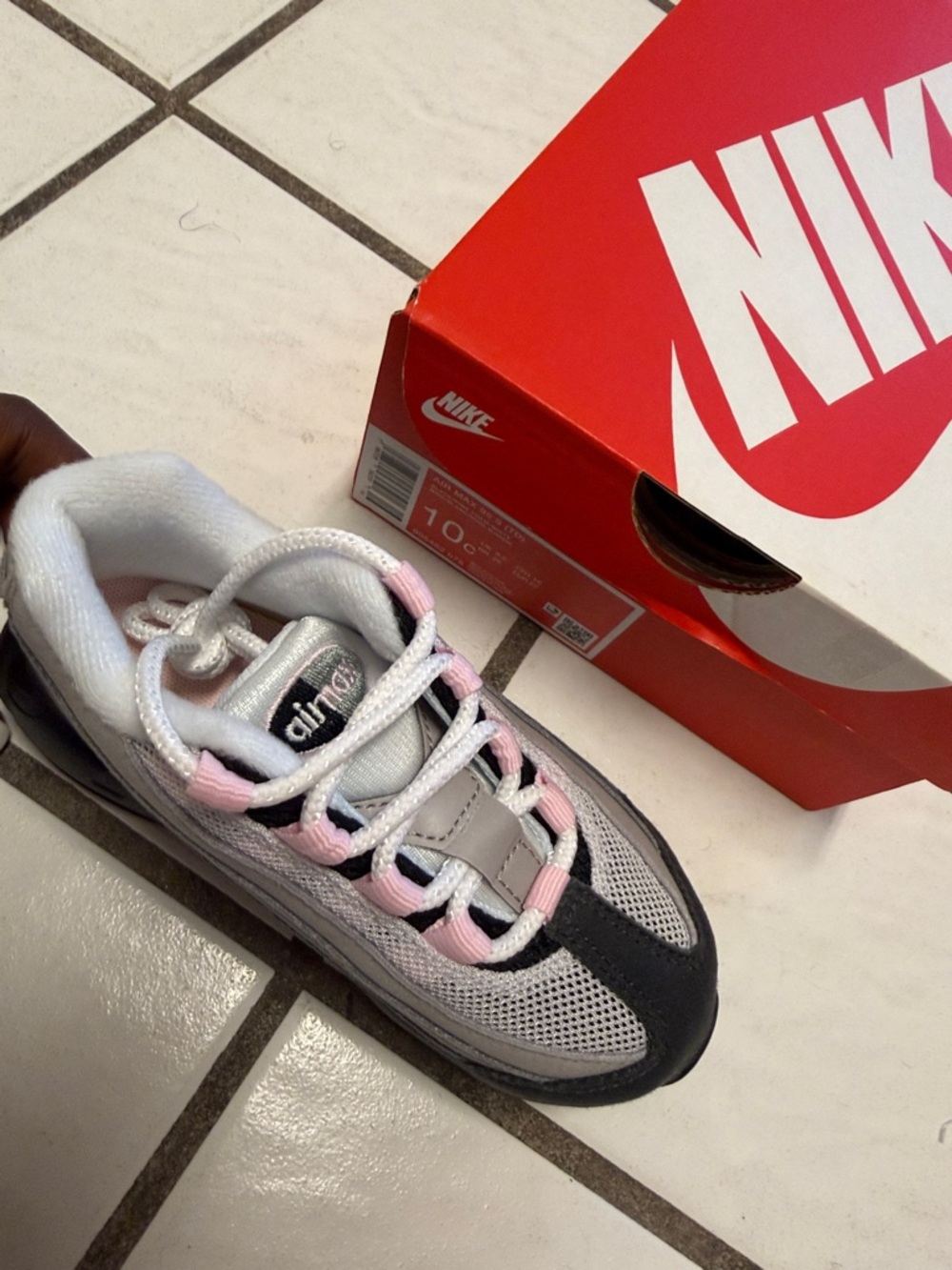 Nike Kids Gray, Black and Pink Air-Inspired Sneaker